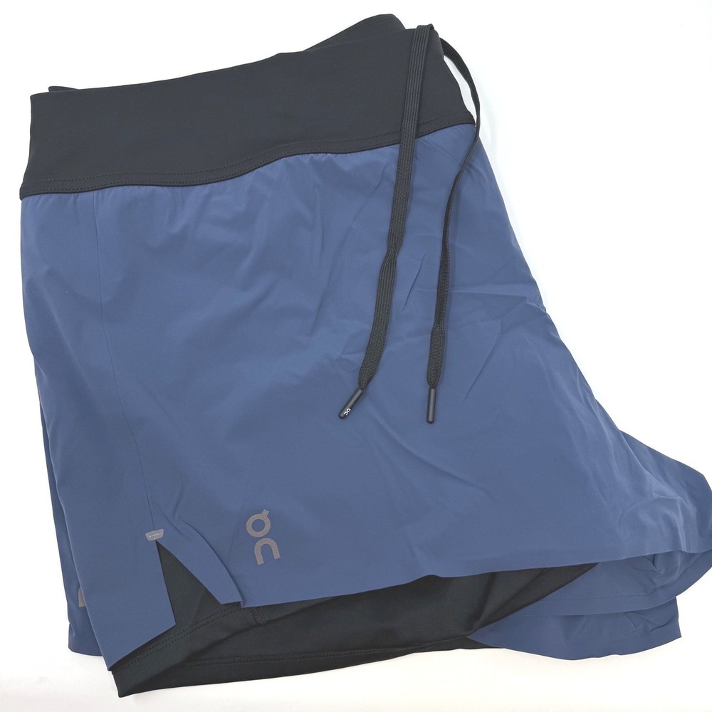 On Cloud Women's Size XXL Blue Lined Run On Clouds Lined Activewear Shorts